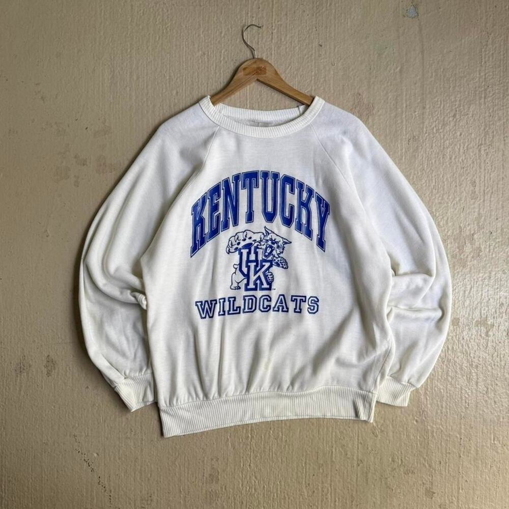 Vintage 80s University Of Kentucky Wildcats Men's L Crewneck